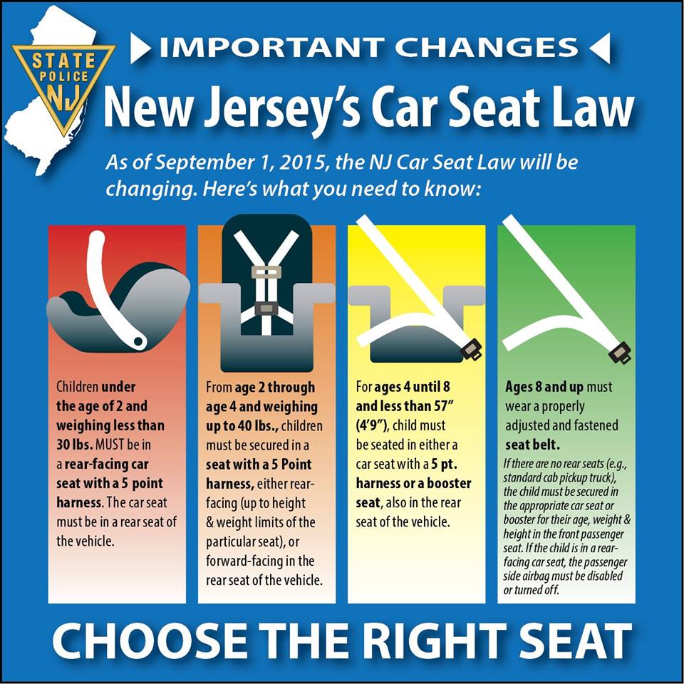 new carseat laws nj