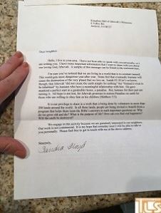 missionary letter