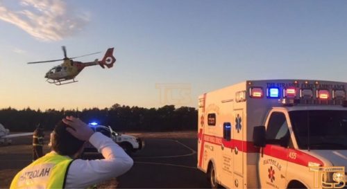 hatzolah monoc medevac airlifting lakewood airport burn victim