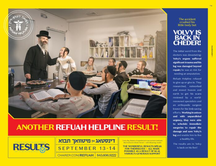 Donations Pour In As Refuah Helpline’s Historic ‘Results’ Campaign Gets