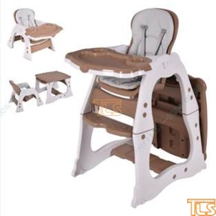 Recalled Costway Convertible High Chair (brown and white)