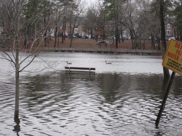 lake carasaljo flooded from storm